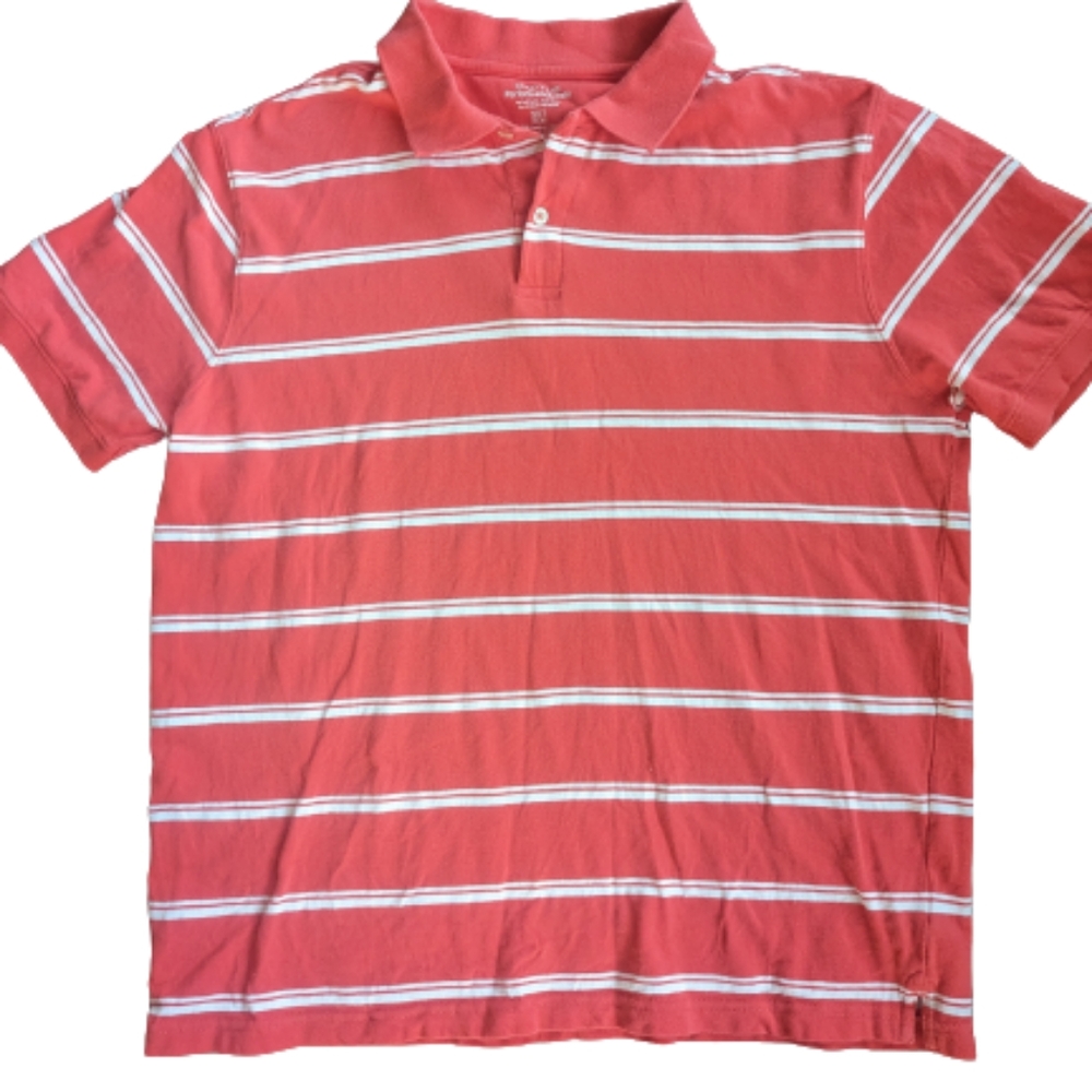 Mens salmon striped polo size xl by Cactus Performance Polo